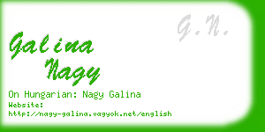 galina nagy business card